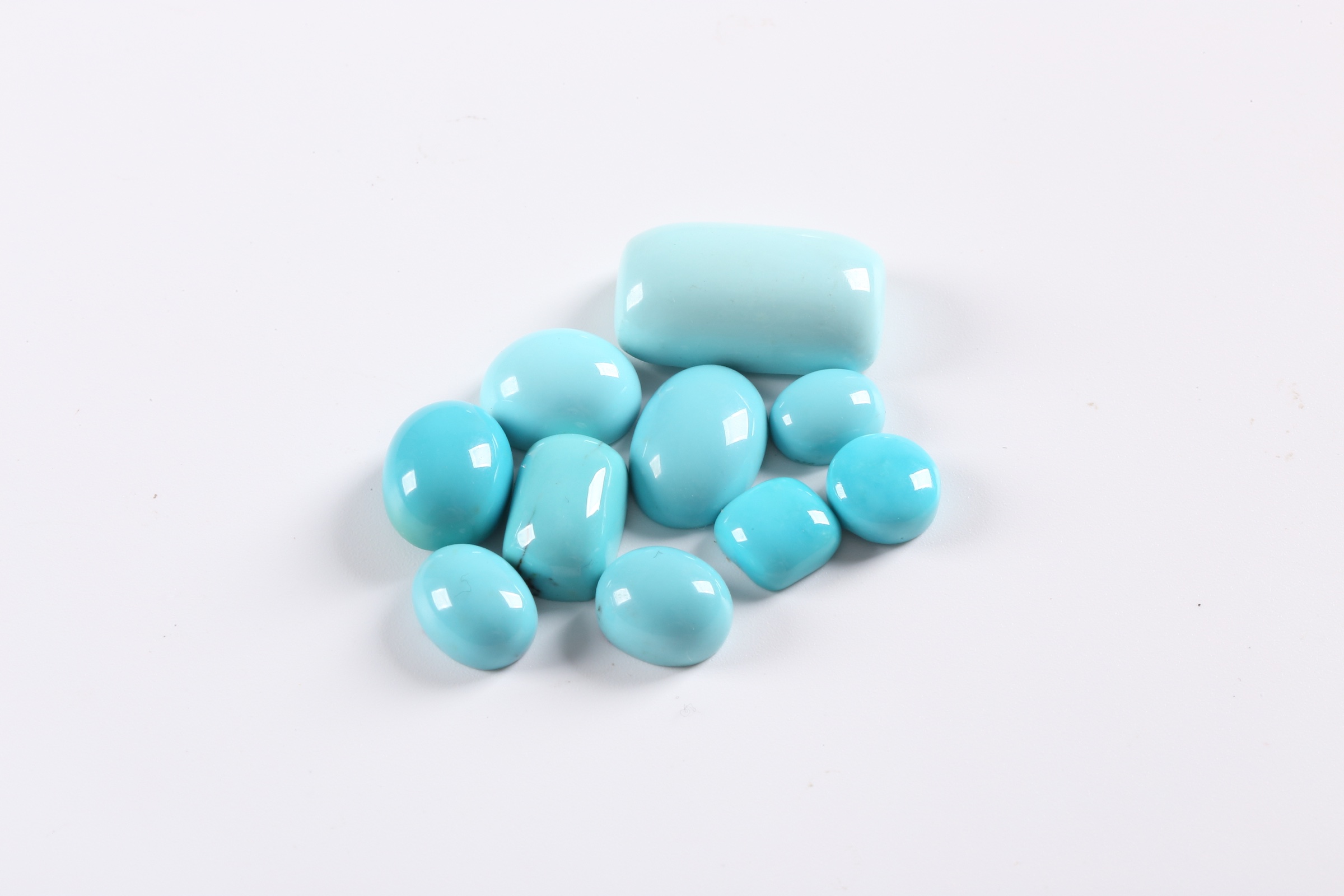 Quiet Sky shown with the clean-color cabochon selection